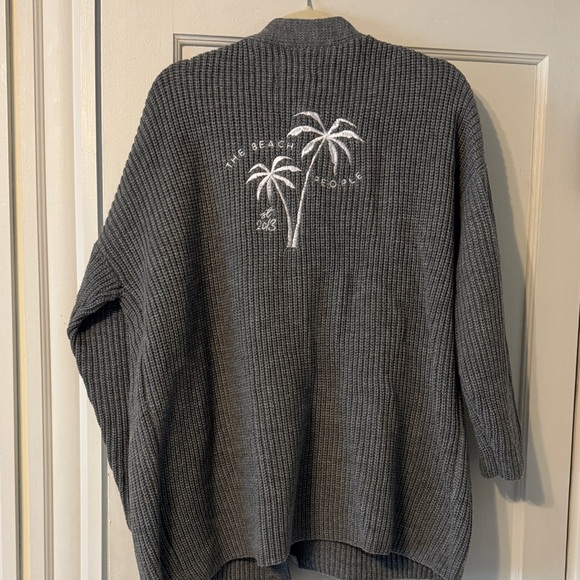 Gray Open-Front Cardigan - Picture 4 of 4